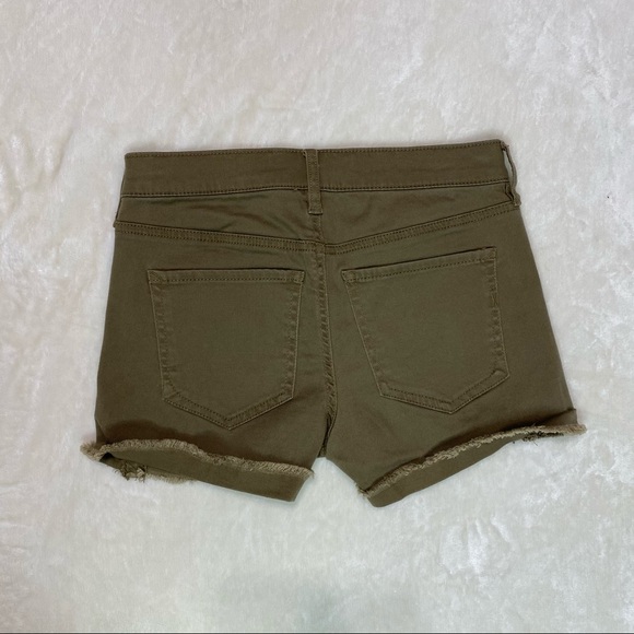 Express shorts midrise army green size 2 - Picture 2 of 5